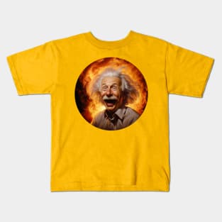 Albert Einstein Laugh Kids T-Shirt